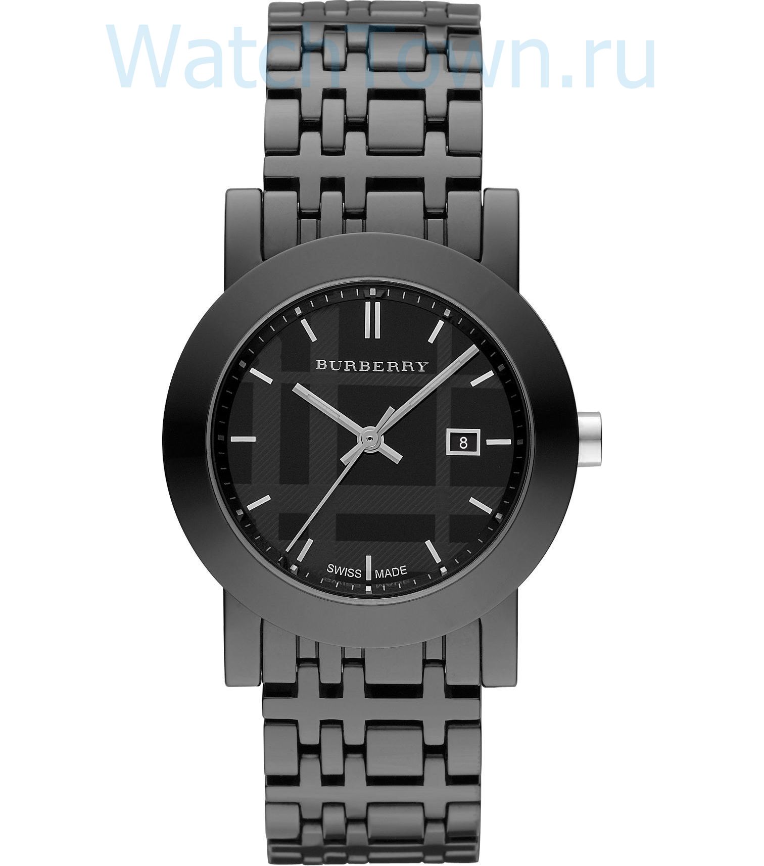 Burberry women's store black ceramic watch