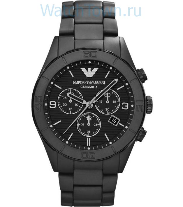 matt black armani watch