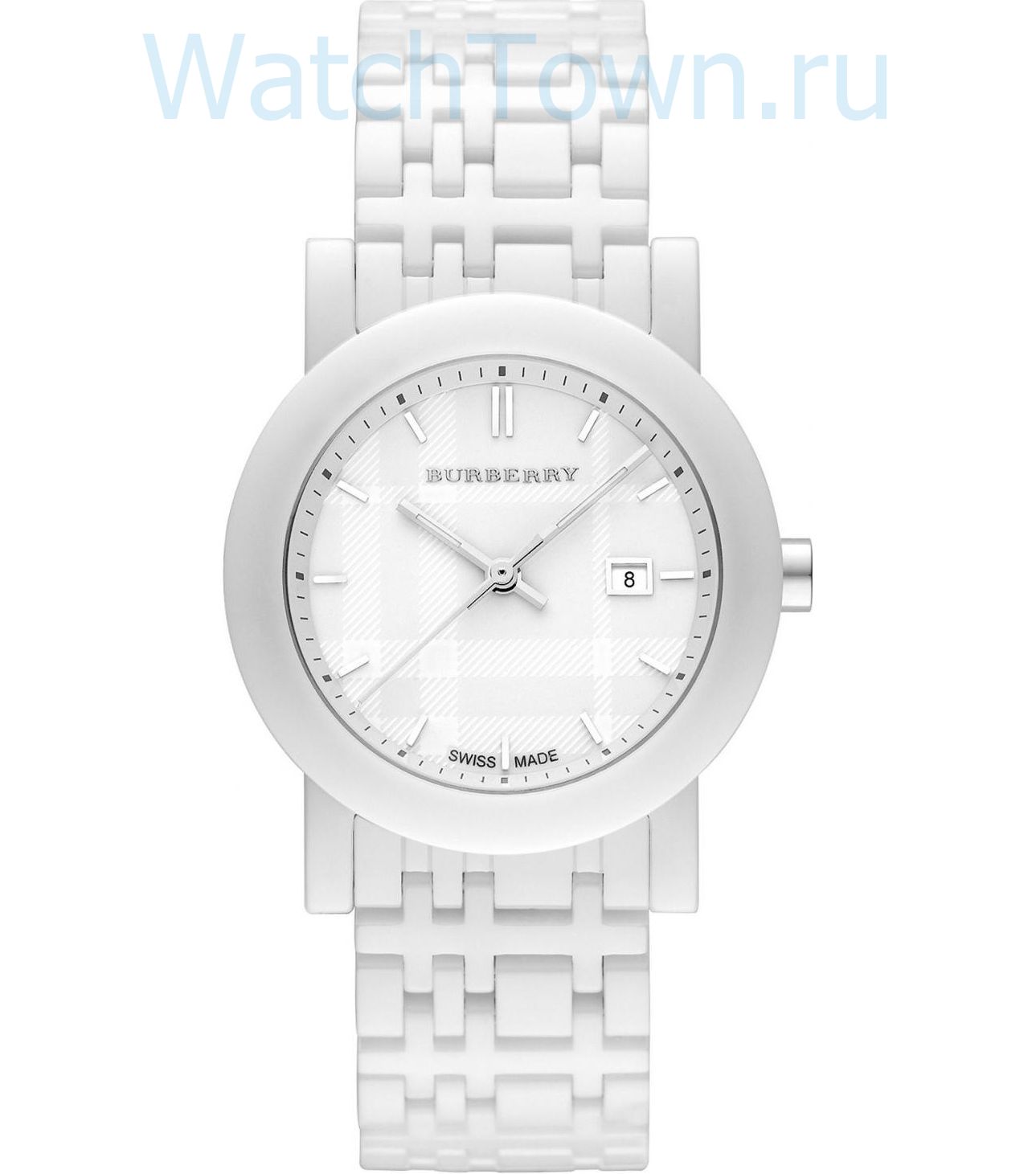 Burberry ceramic store watch white