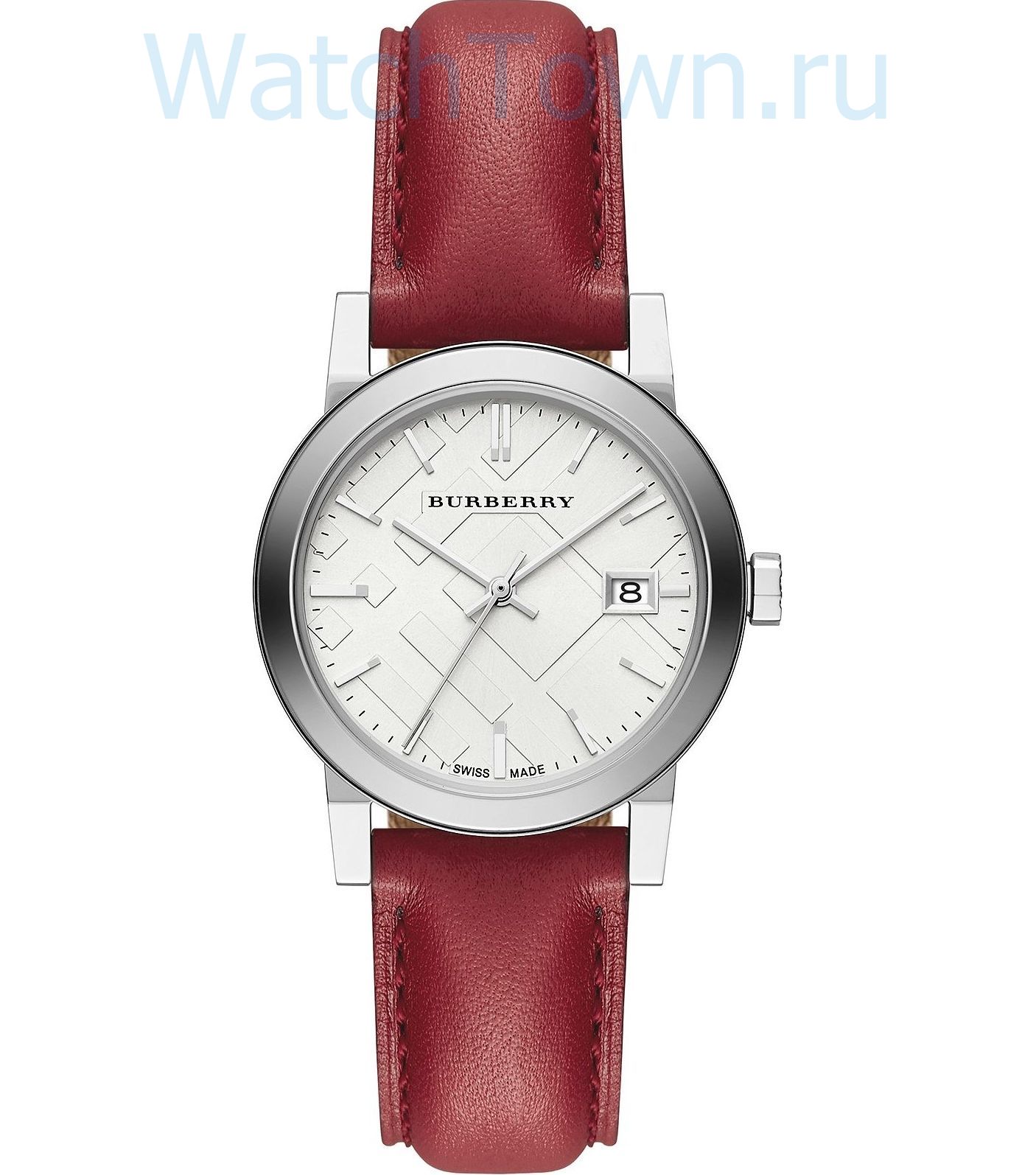 Burberry red store strap watch