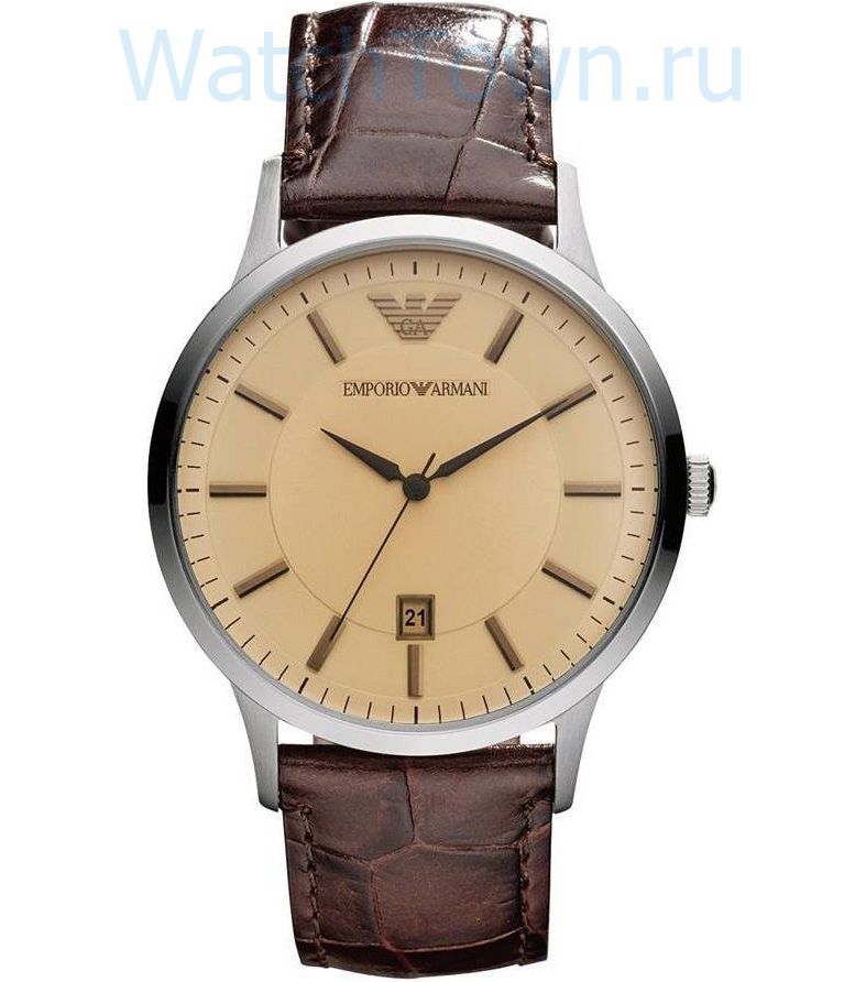 emporio armani brown watch