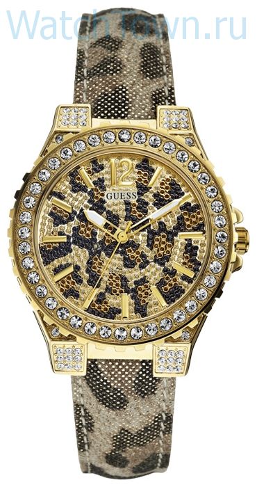 Guess leopard watch sale