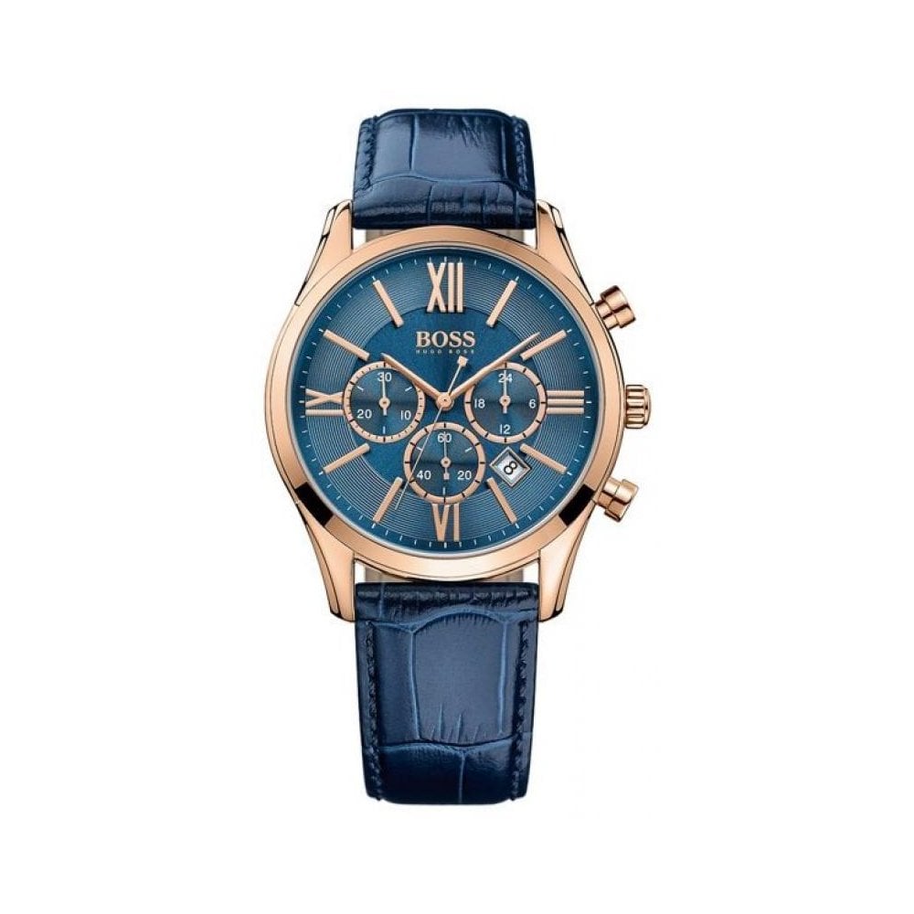 Hugo boss ambassador watch hot sale blue